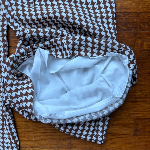 Anthropology Charlie Holiday Lola Chocolate Houndstooth Pants S - Picture 10 of 12